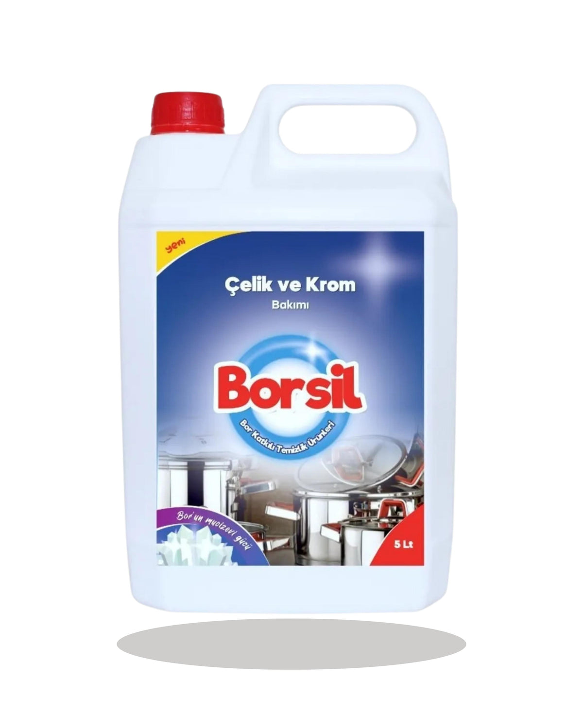 Borsil Çelik Ve Krom Temizleyici Yağ Çözücü Kir Leke Yok Edici Parlatıcı Bakım